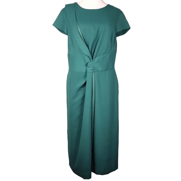 green emerald velvet dress Twist-Front Sequin Dress main image 0